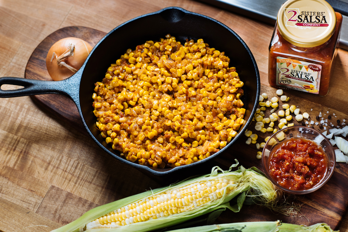 2 Sisters' Smothered Corn - 2 Sisters Salsa